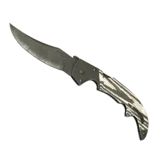 ★ Falchion Knife | Black Laminate (Battle-Scarred)