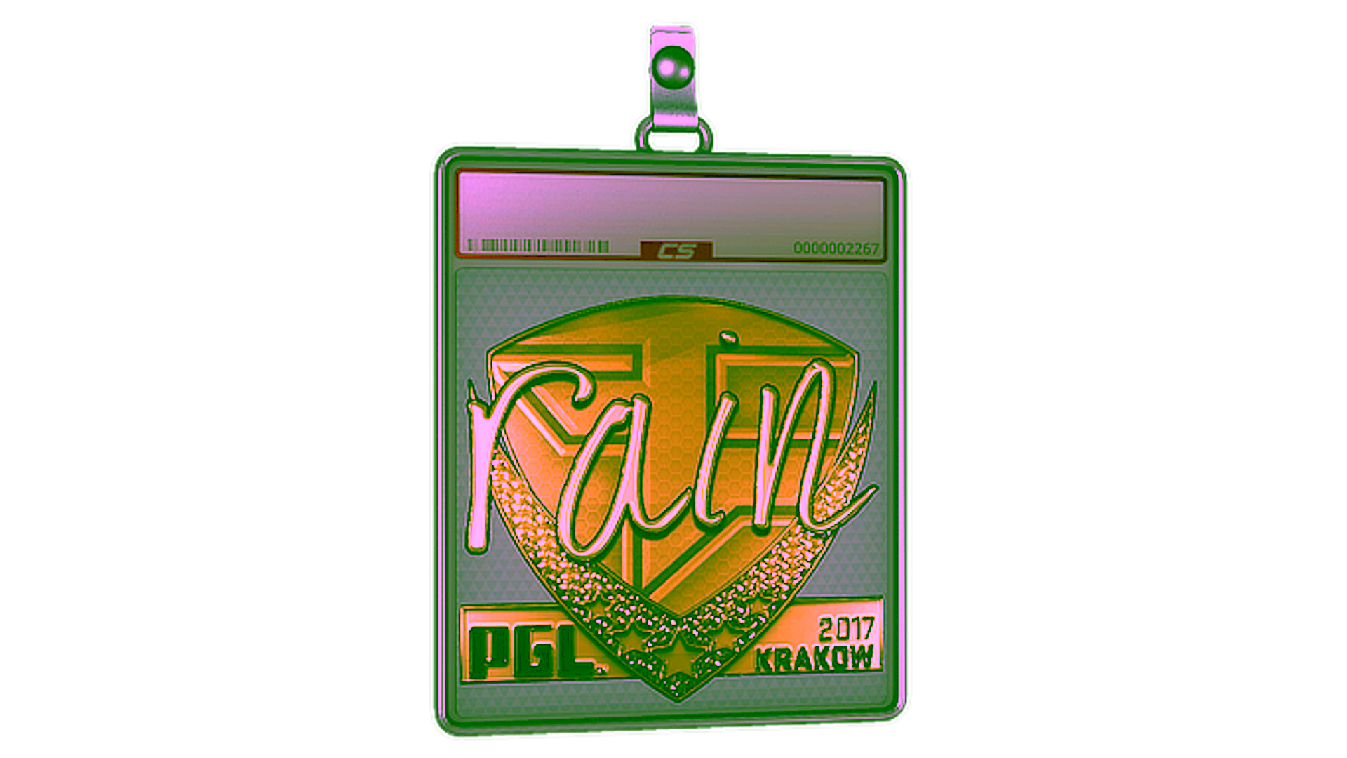 Display for Sticker Slab | rain (Gold) | Krakow 2017