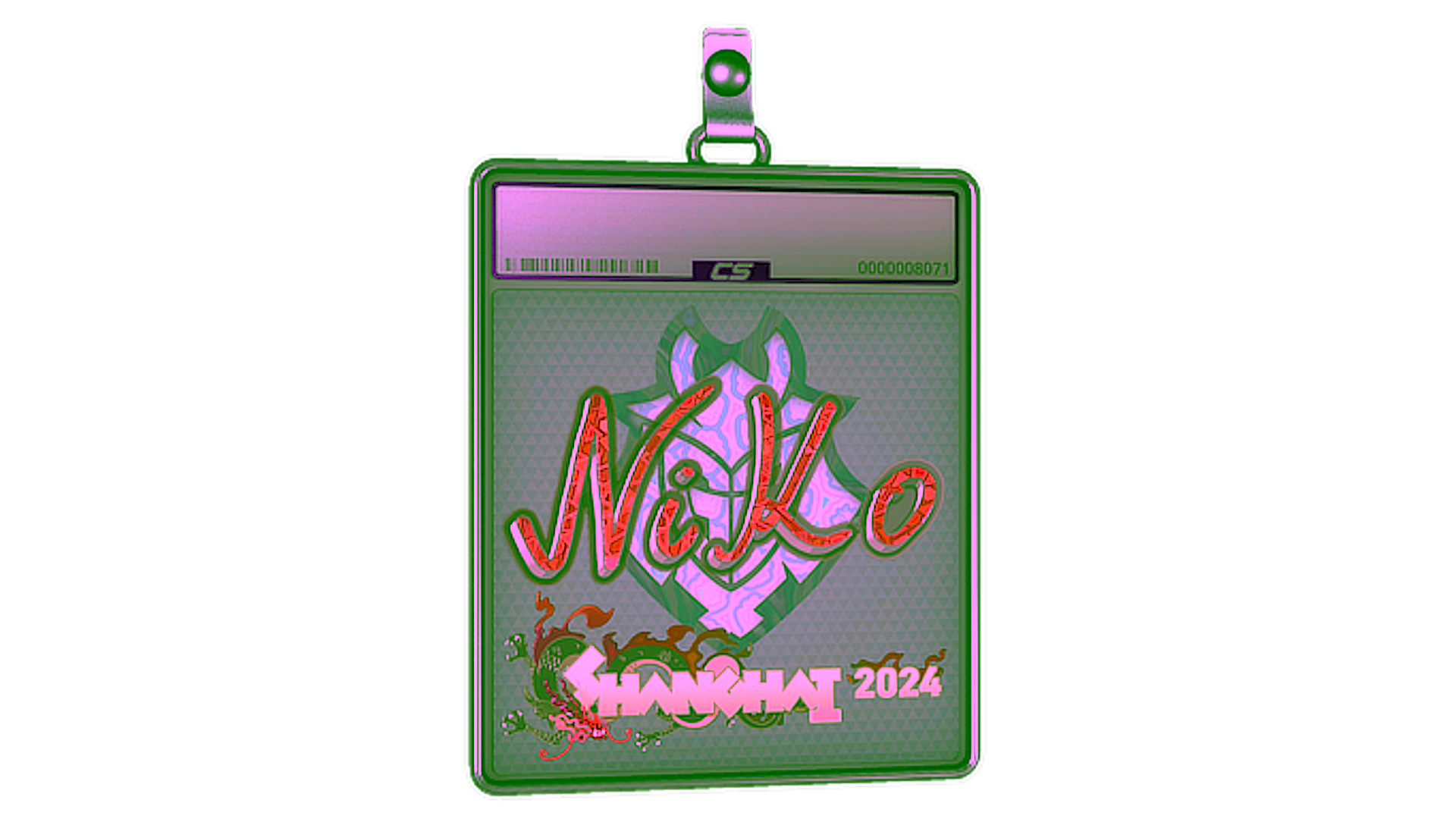 Display for Sticker Slab | NiKo (Holo) | Shanghai 2024