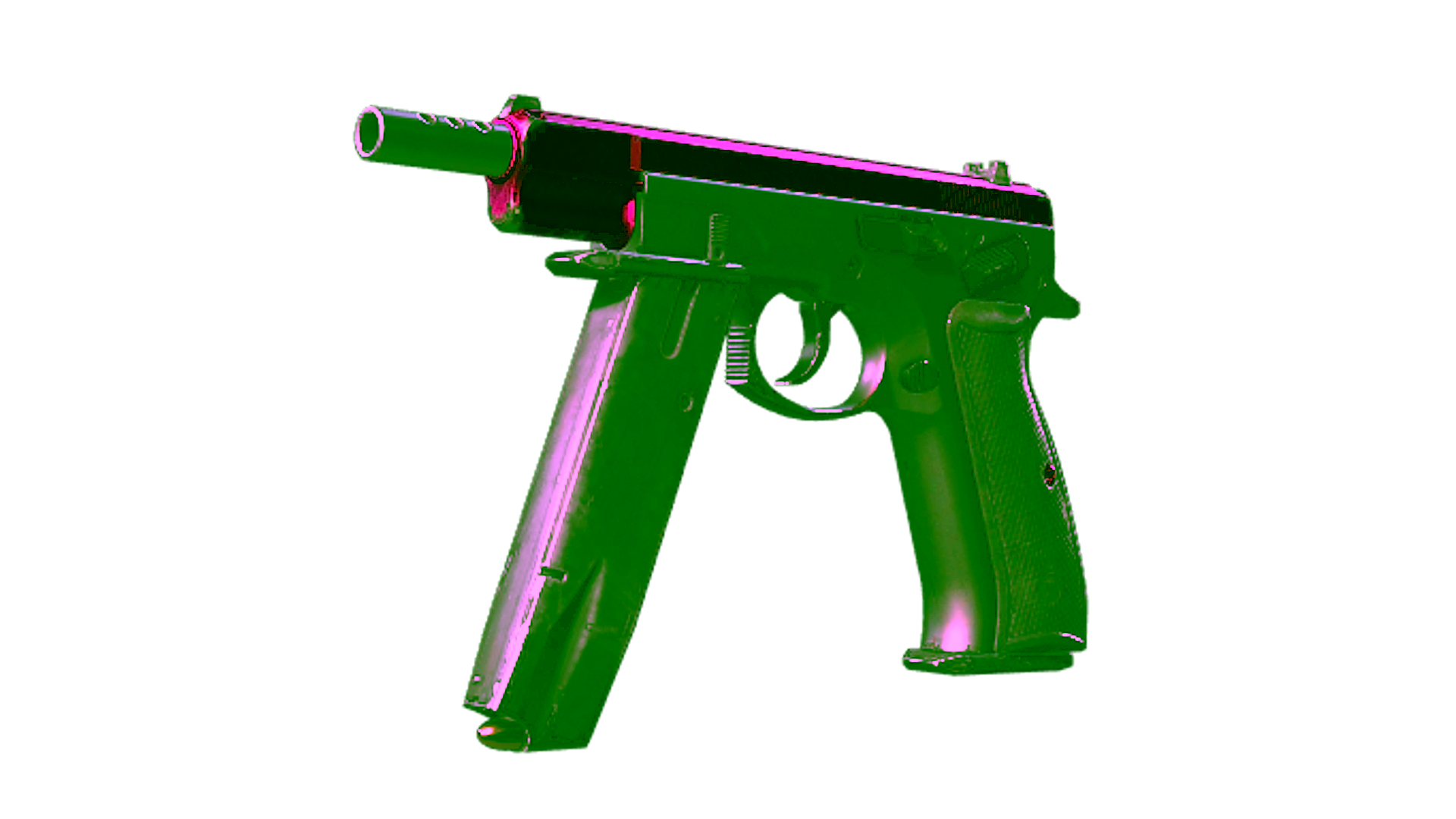 Display for StatTrak™ CZ75-Auto | The Fuschia Is Now (Well-Worn)