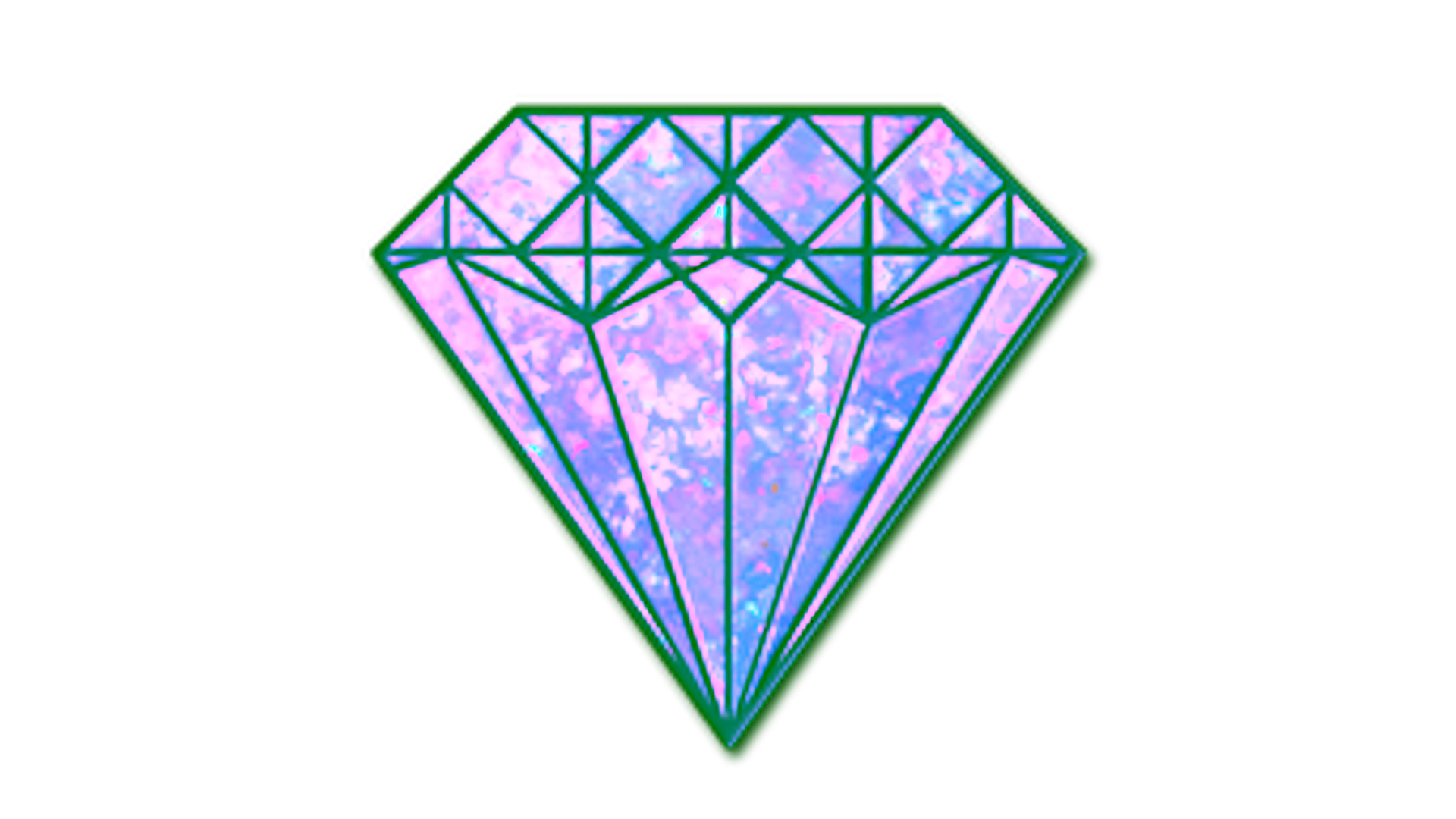 Display for Sticker | Blue Gem (Glitter)