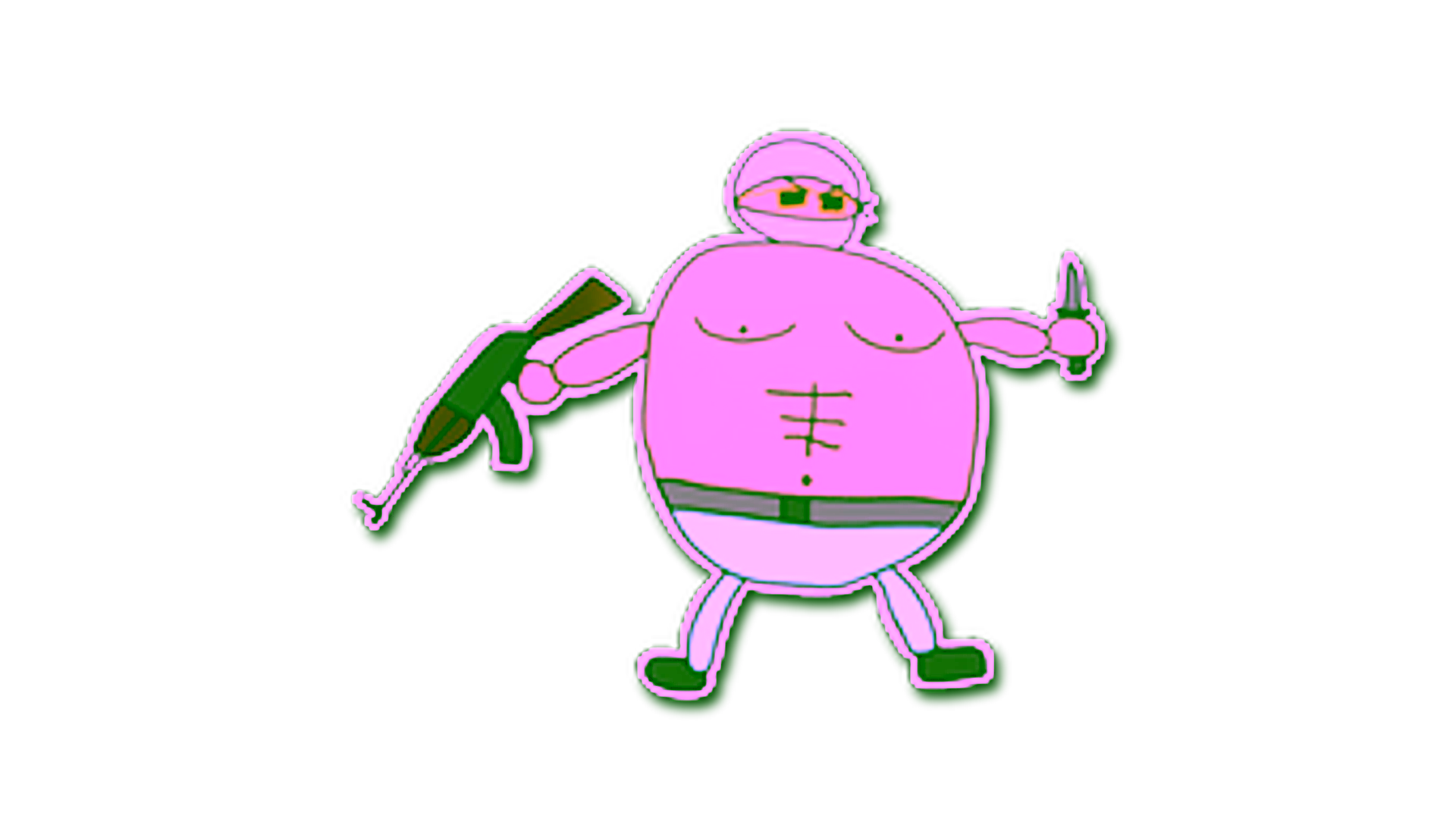 Display for Sticker | Poorly Drawn Terrorist