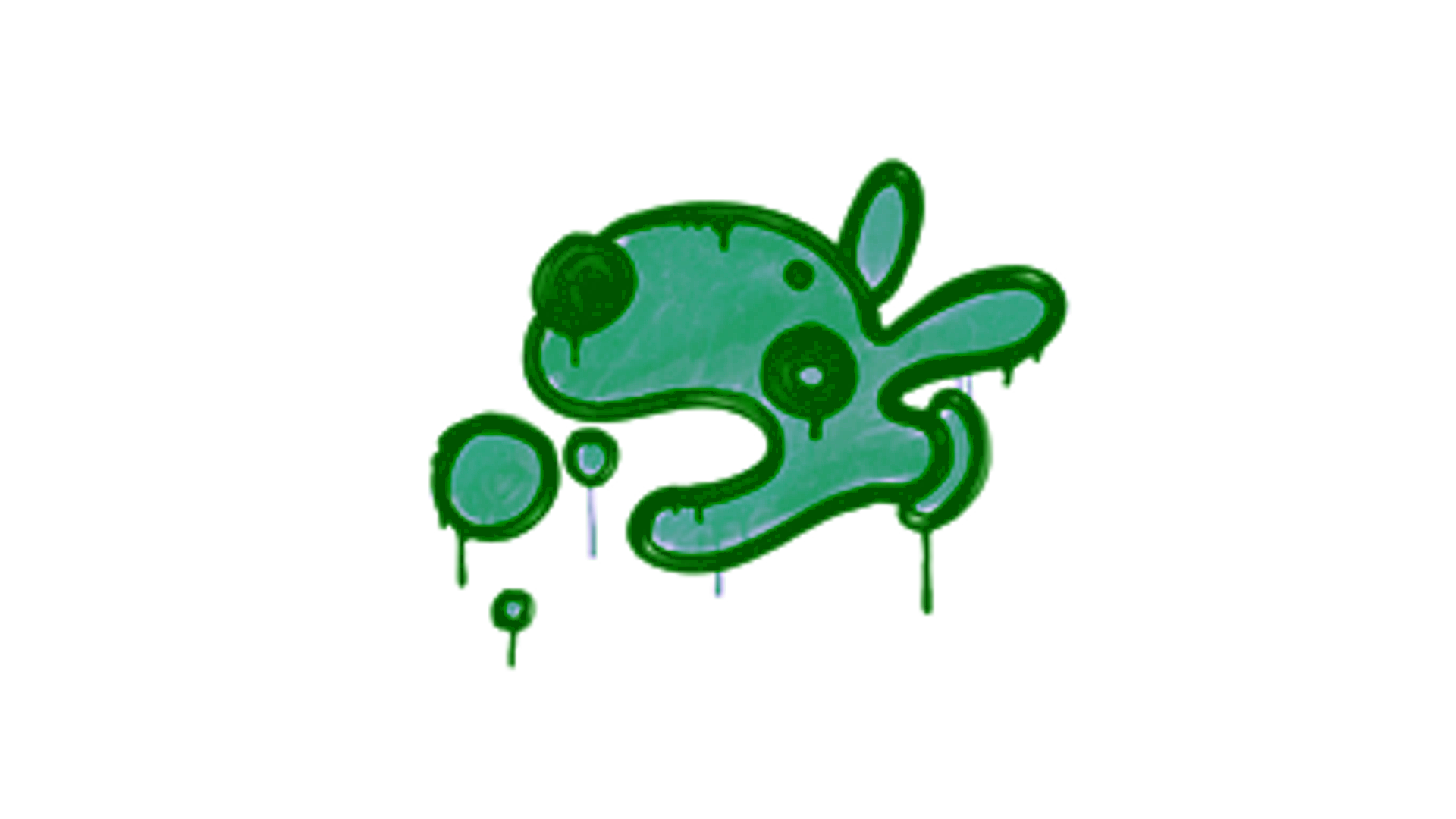 Display for Sealed Graffiti | Popdog (Frog Green)