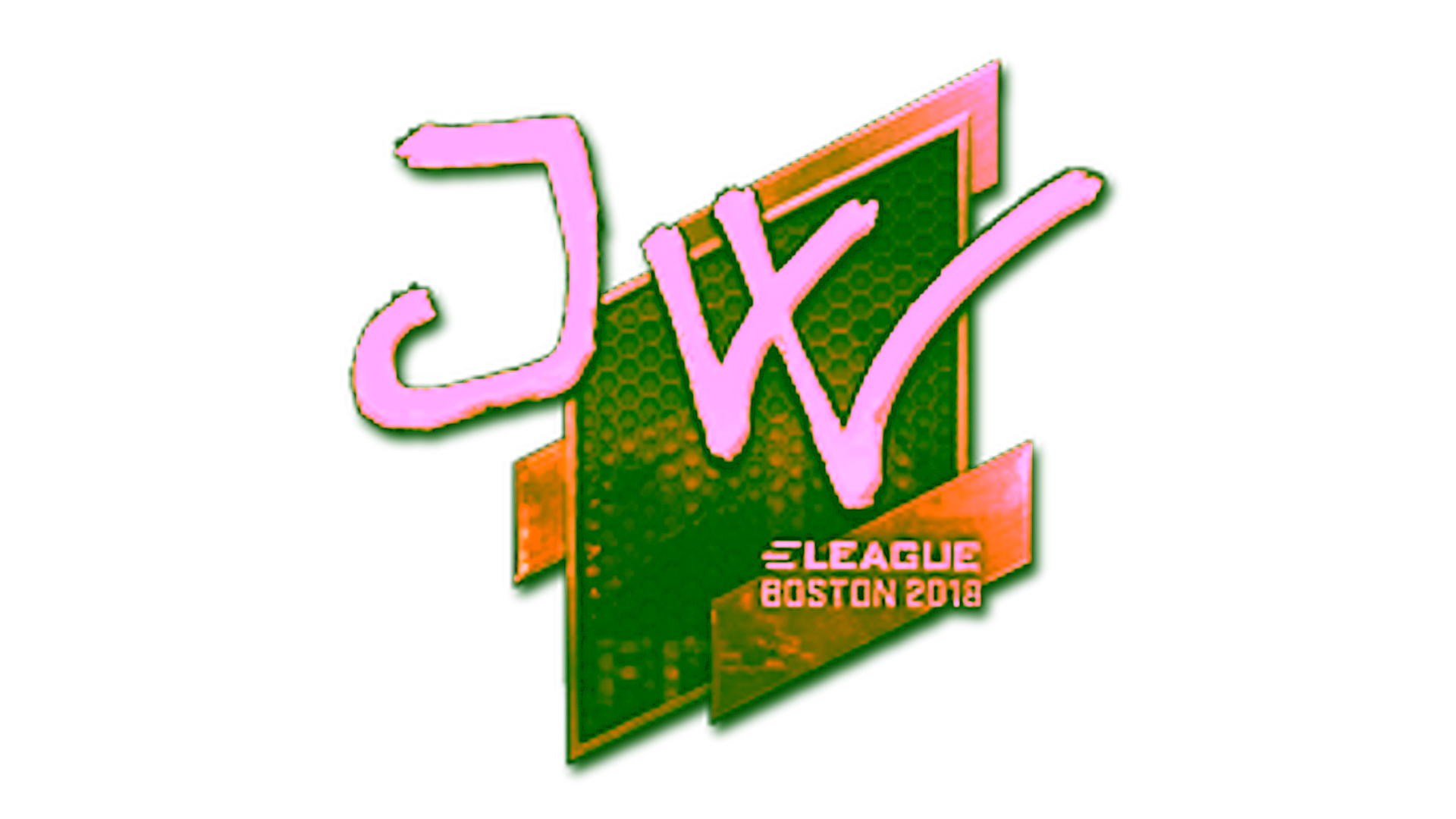 Display for Sticker | JW (Gold) | Boston 2018