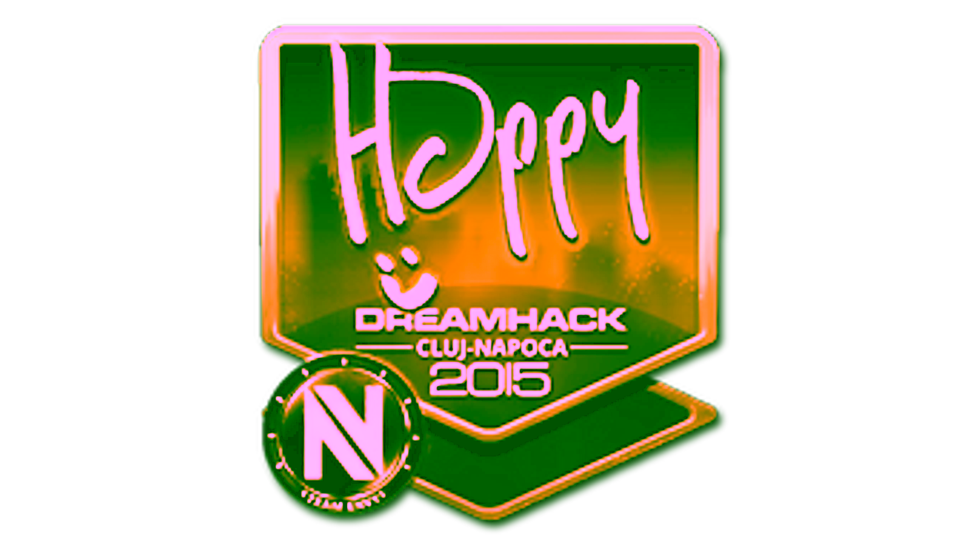 Anzeige für Sticker | Happy (Gold) | Cluj-Napoca 2015
