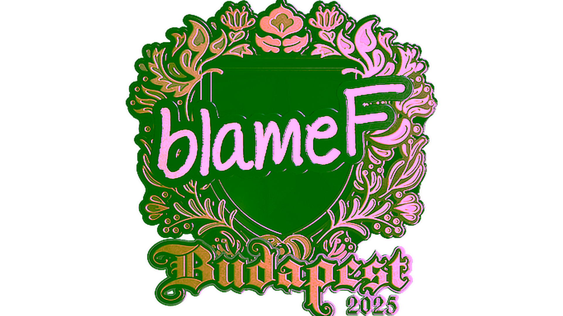 Visar för Sticker | blameF (Gold) | Budapest 2025