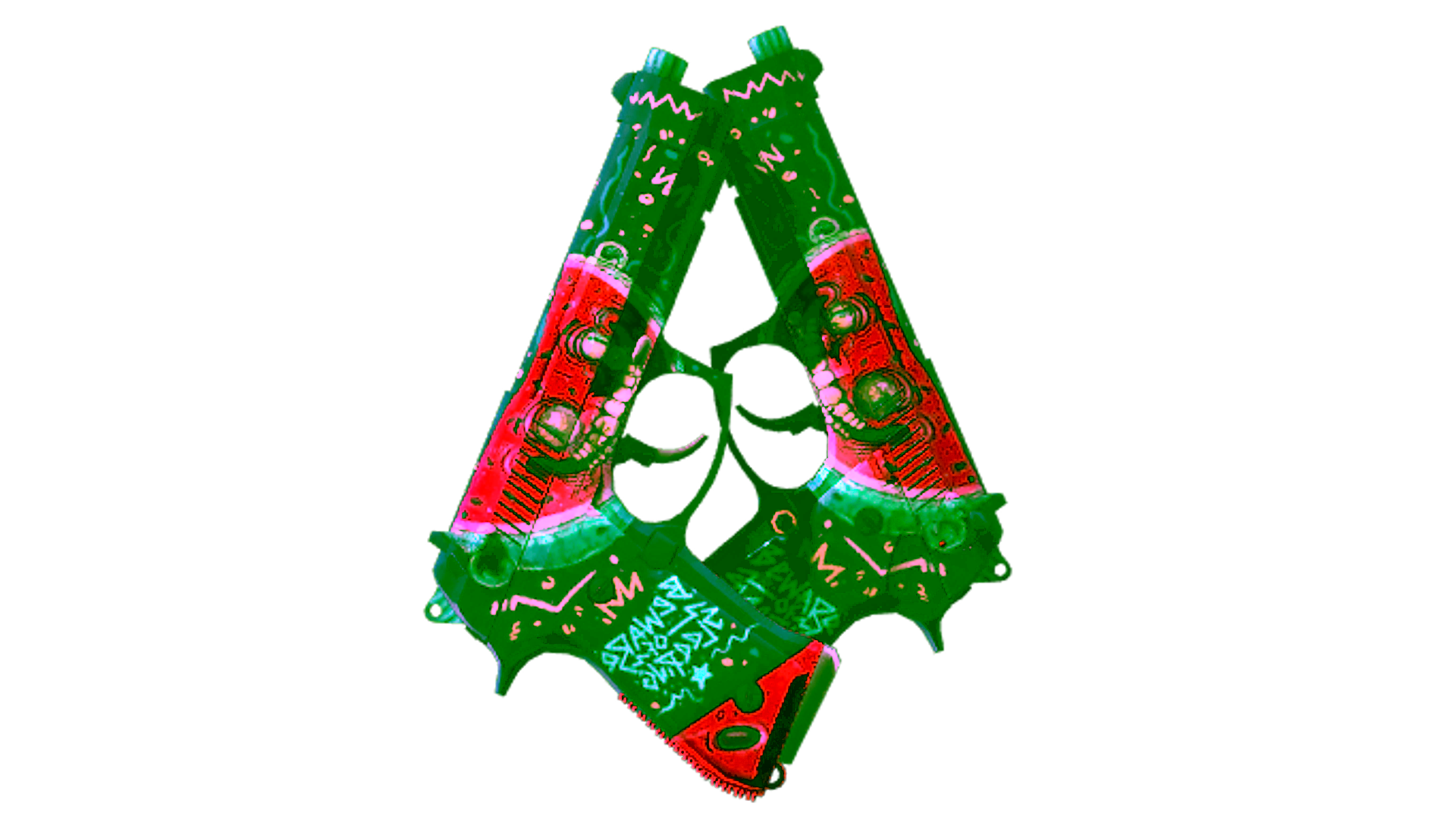 Display for StatTrak™ Dual Berettas | Melondrama (Well-Worn)