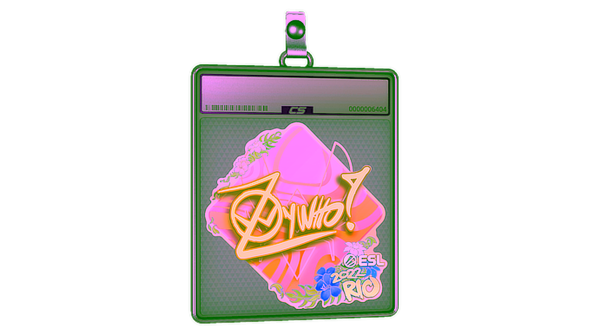 Display for Sticker Slab | ZywOo (Holo) | Rio 2022