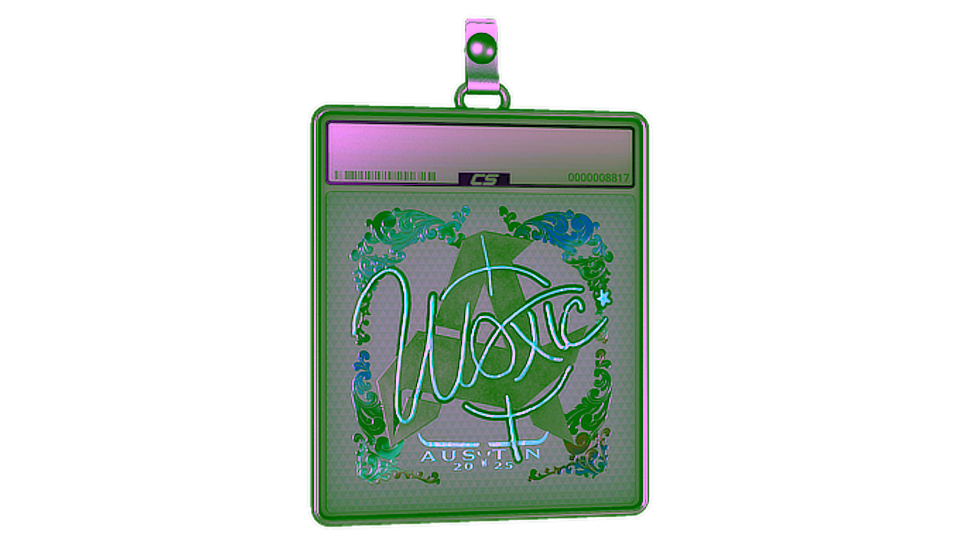 Display for Sticker Slab | woxic (Holo) | Austin 2025