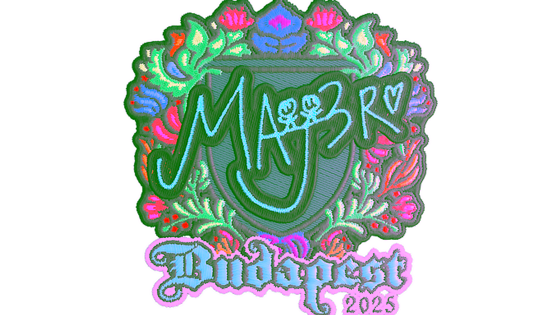 Display for Sticker | MAJ3R (Embroidered) | Budapest 2025
