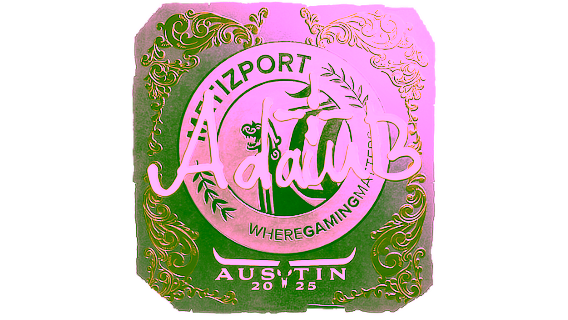 Anzeige für Sticker | adamb (Gold) | Austin 2025