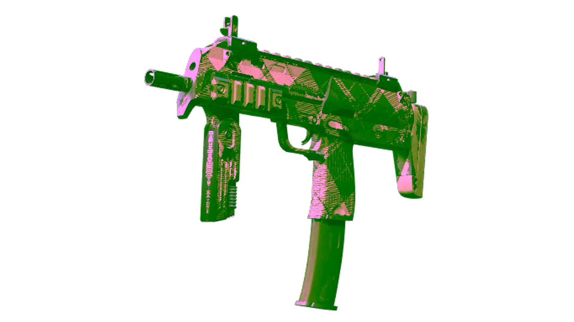 Display for Souvenir MP7 | Olive Plaid (Well-Worn)
