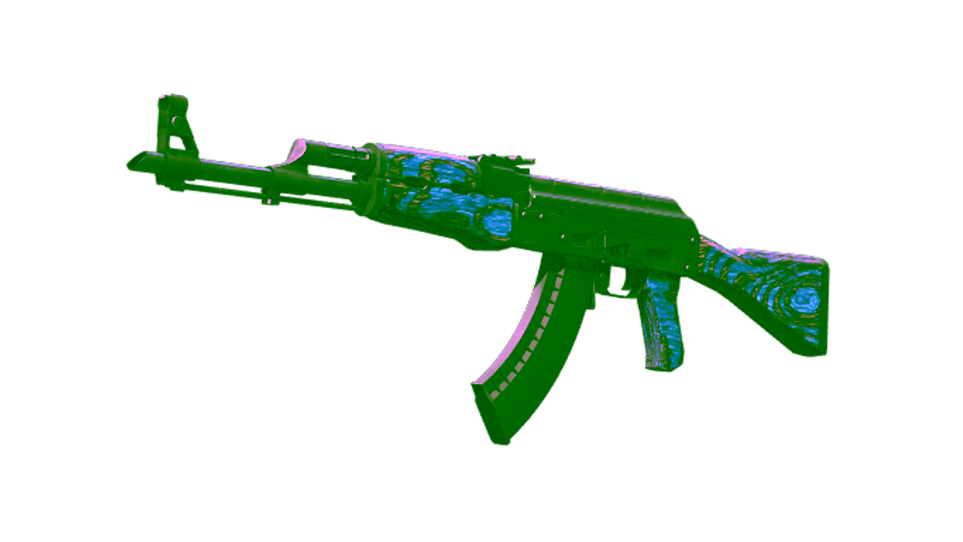 Display for AK-47 | Blue Laminate (Well-Worn)