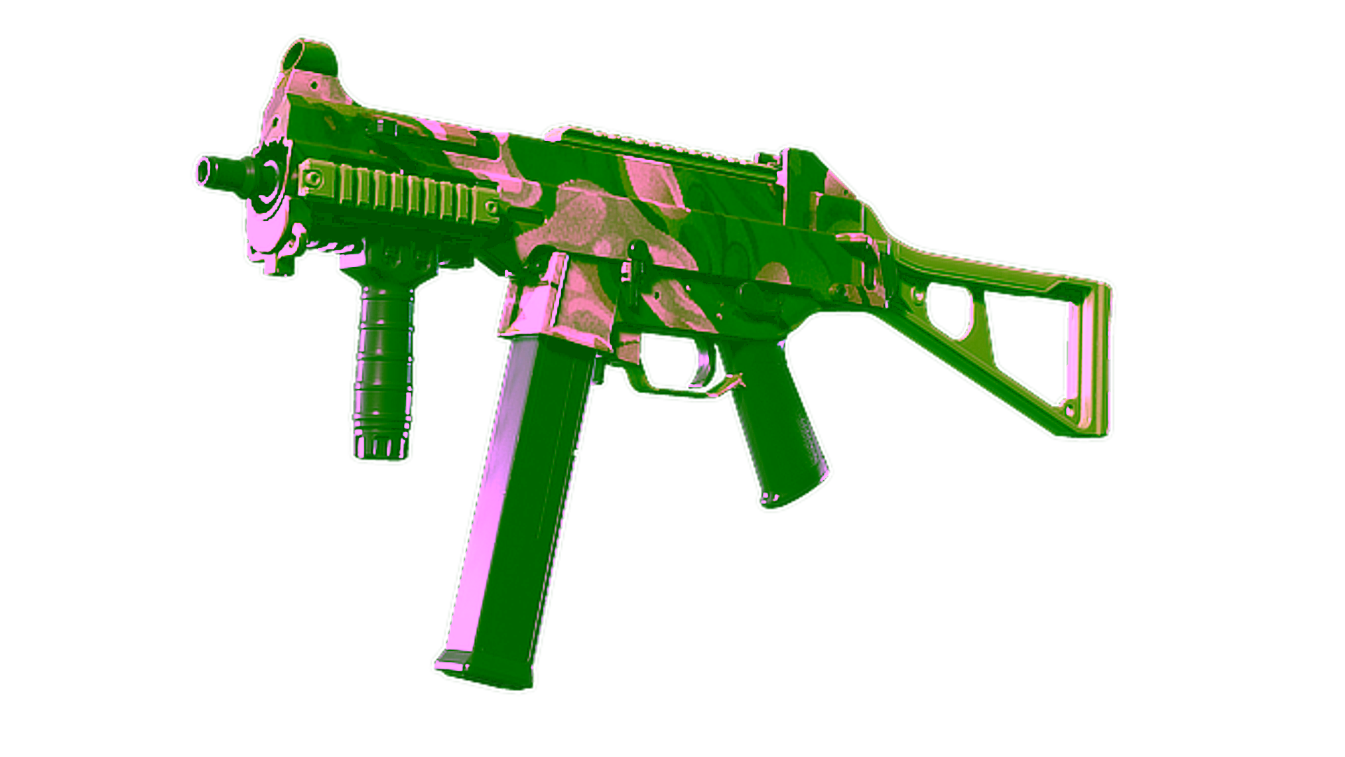 Display for Souvenir UMP-45 | Green Swirl (Minimal Wear)