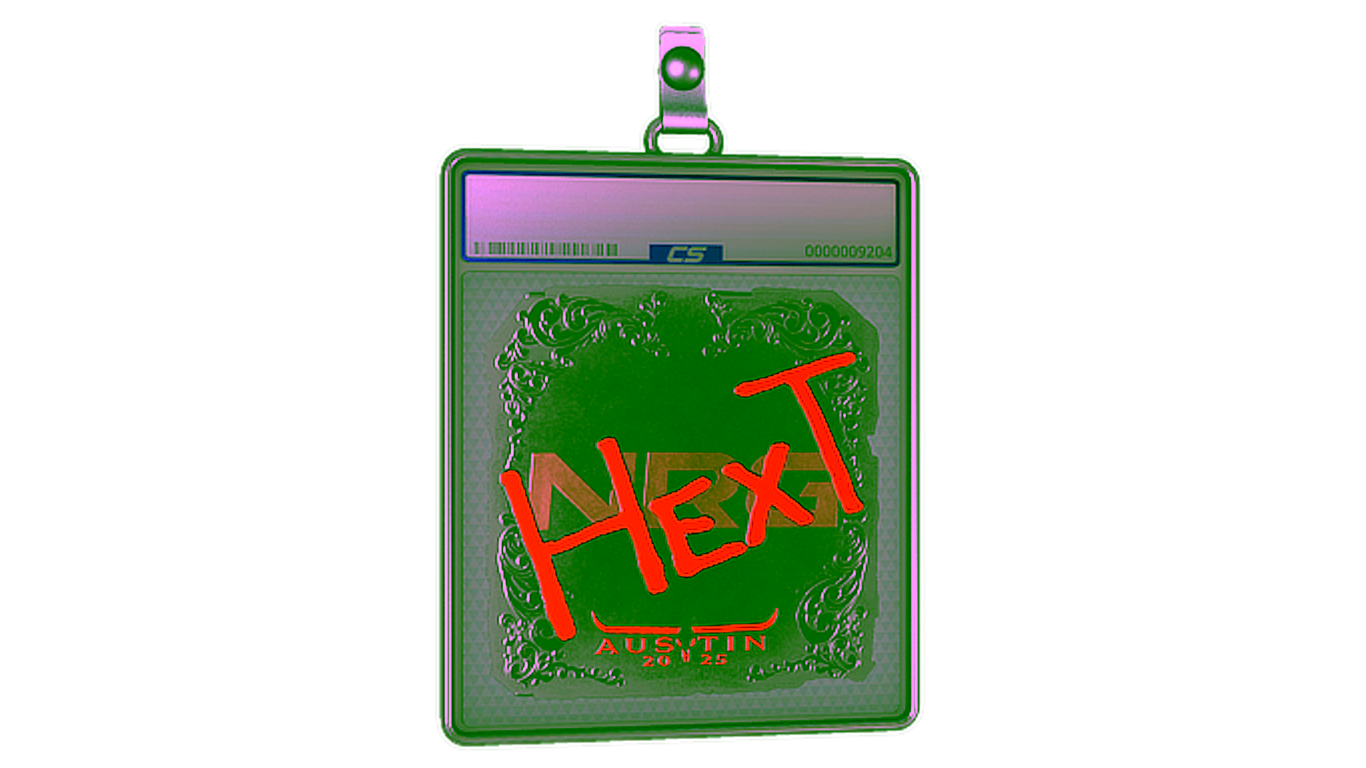 Exibição para Sticker Slab | HexT (Foil) | Austin 2025
