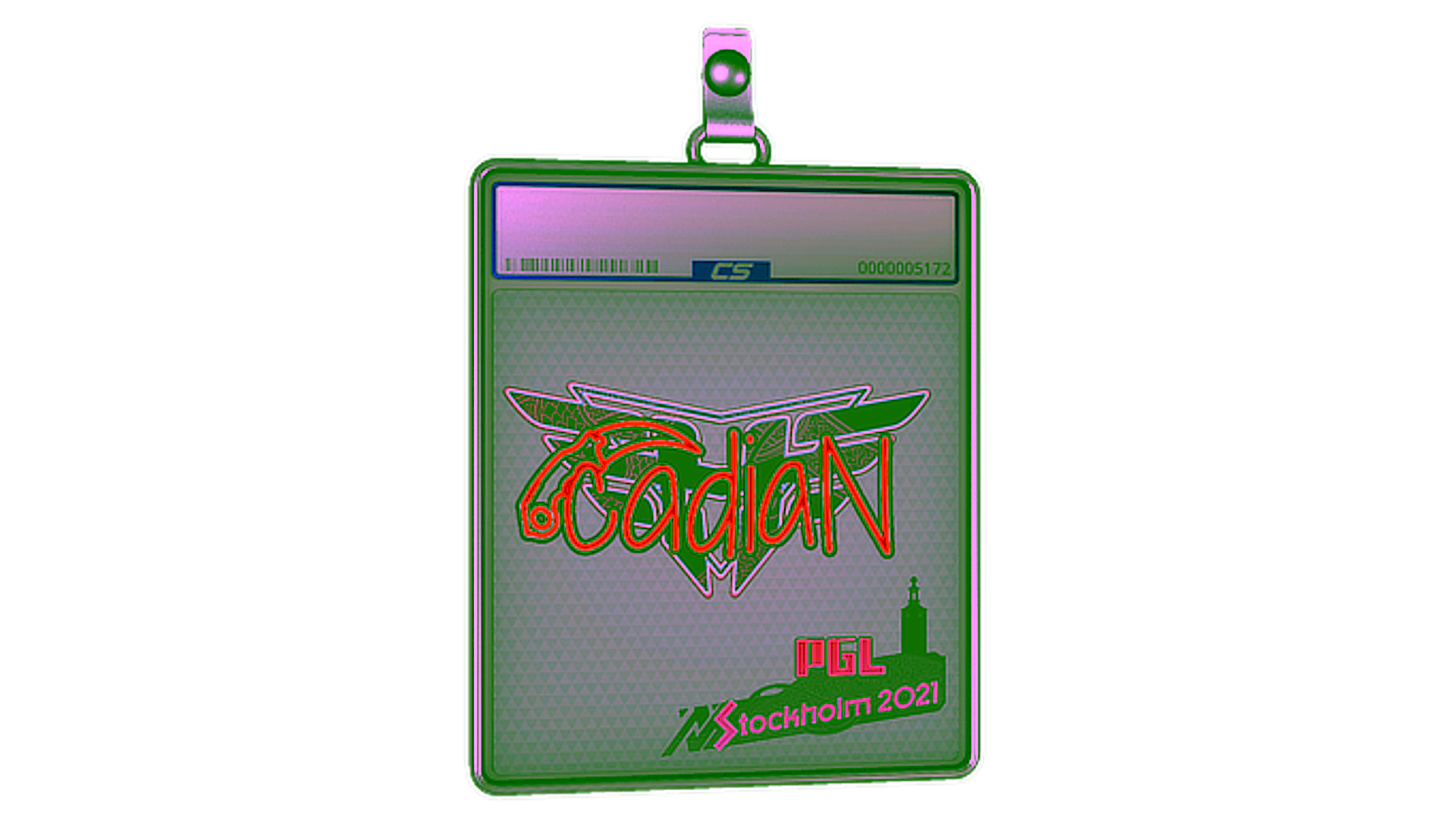 Display for Sticker Slab | cadiaN (Holo) | Stockholm 2021