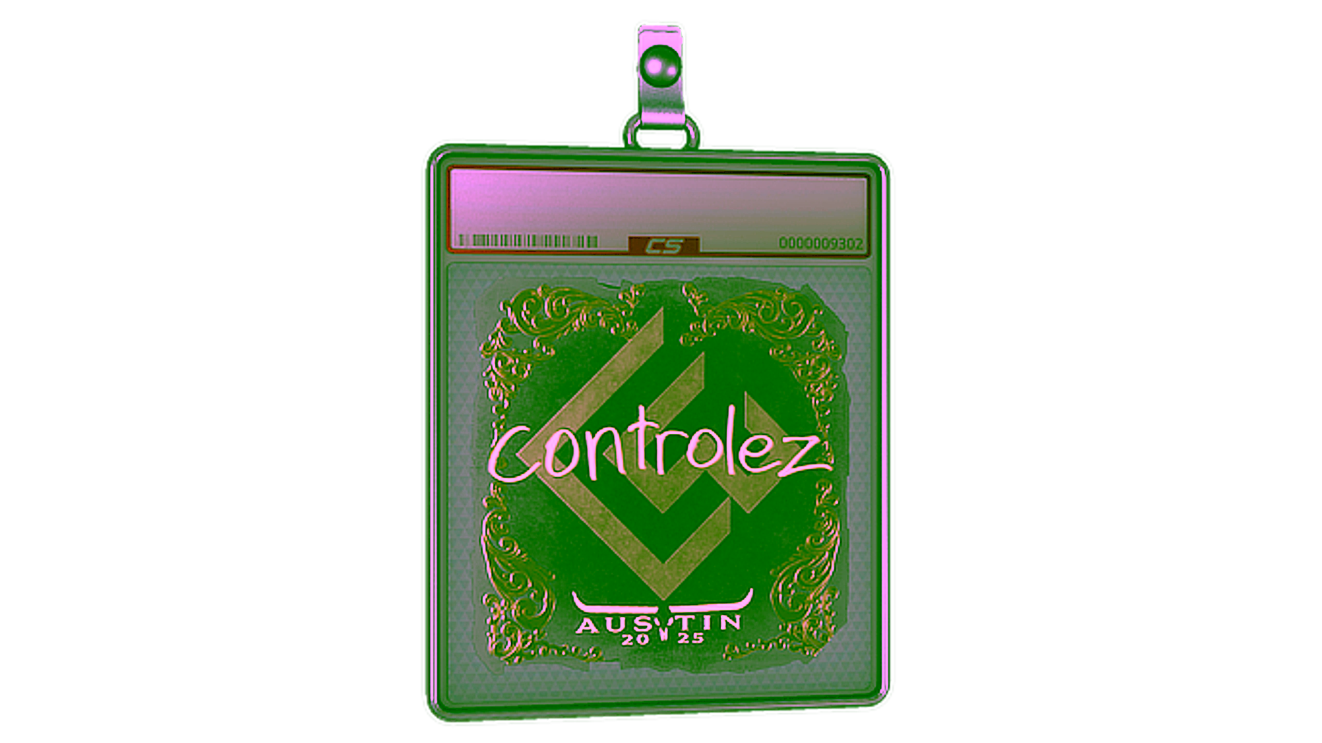 Affichage pour Sticker Slab | controlez (Gold) | Austin 2025
