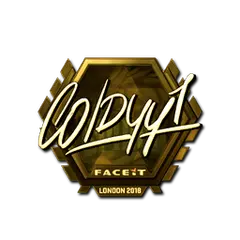 Sticker | COLDYY1 (Gold) | London 2018