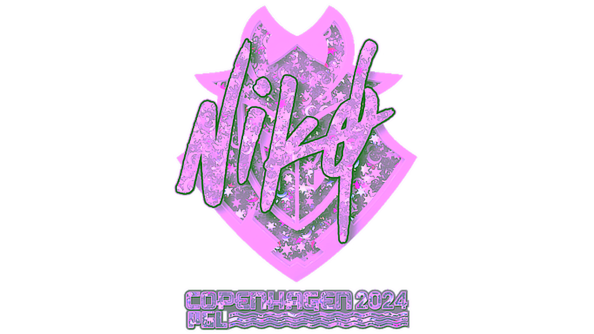 Affichage pour Sticker | NiKo (Glitter) | Copenhagen 2024