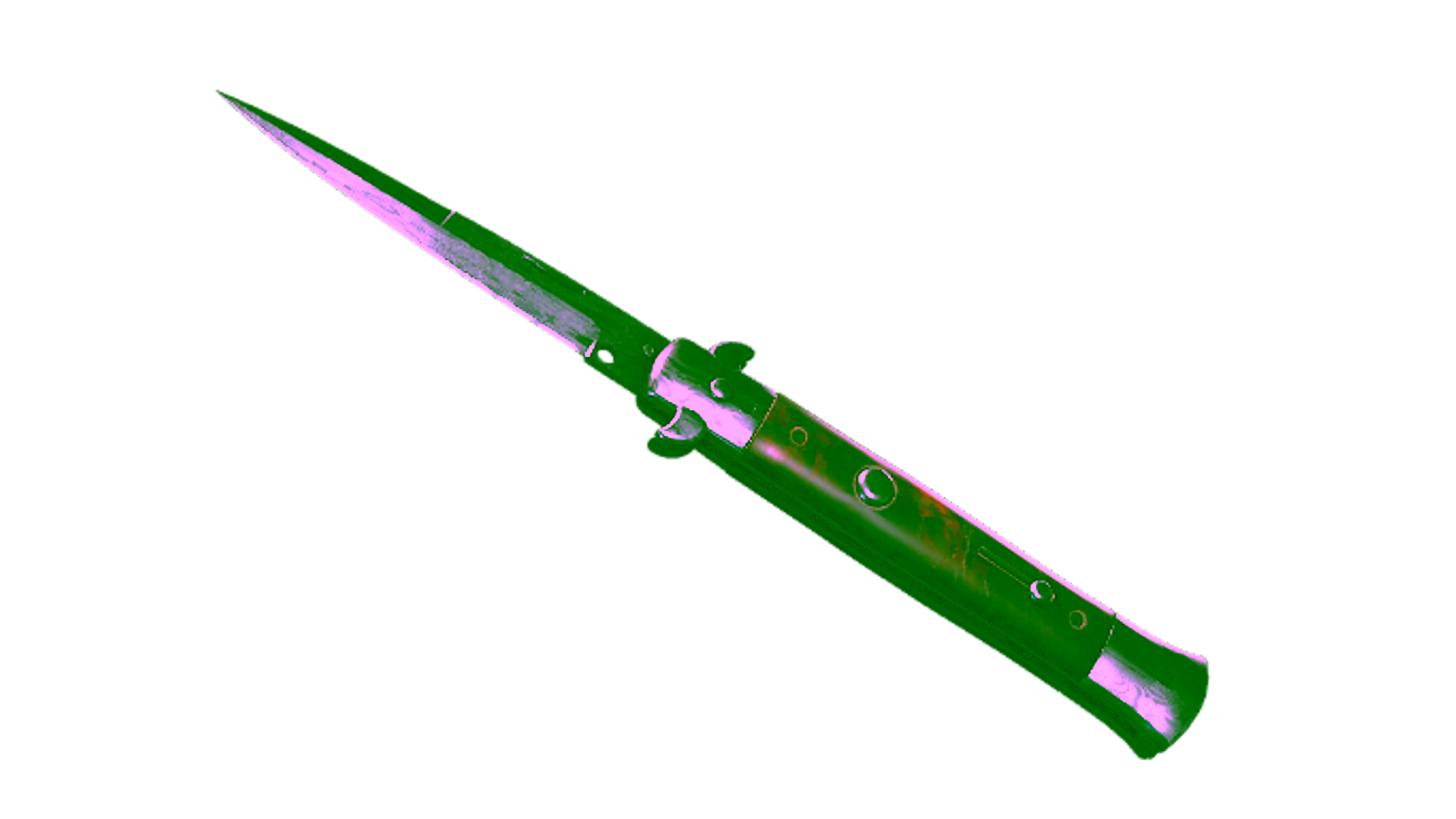 Display for ★ StatTrak™ Stiletto Knife | Damascus Steel (Well-Worn)