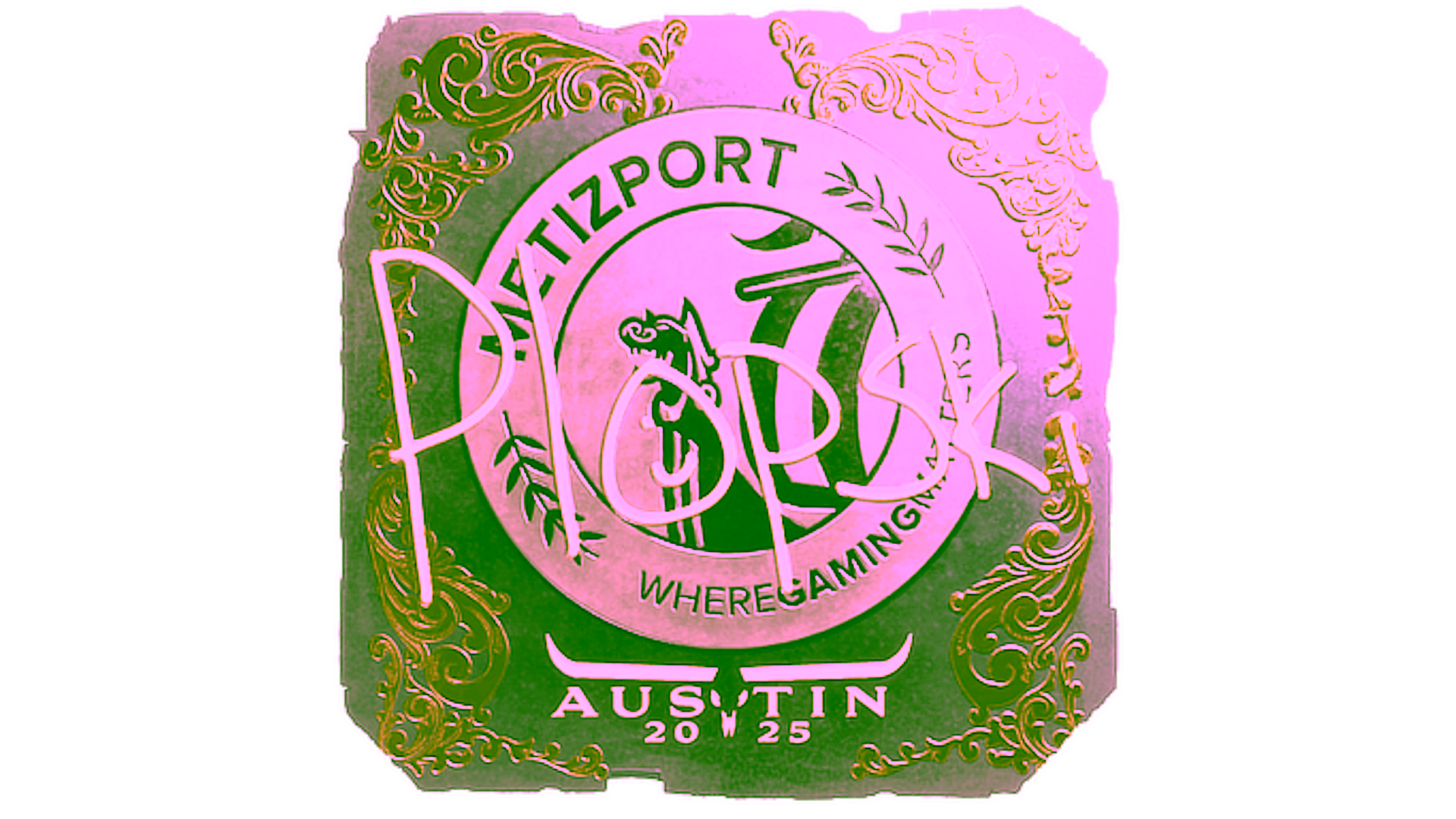 Rodyti Sticker | Plopski (Gold) | Austin 2025