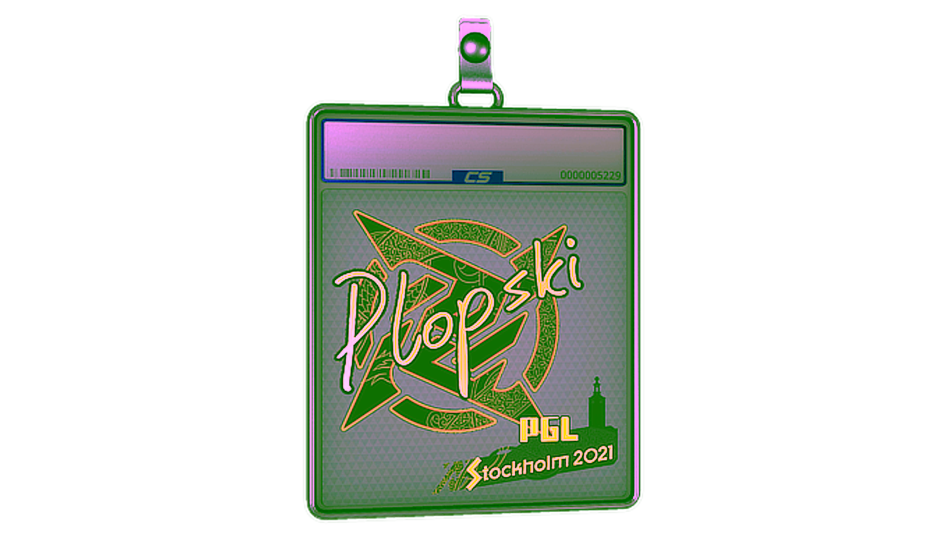 Display for Sticker Slab | Plopski (Holo) | Stockholm 2021