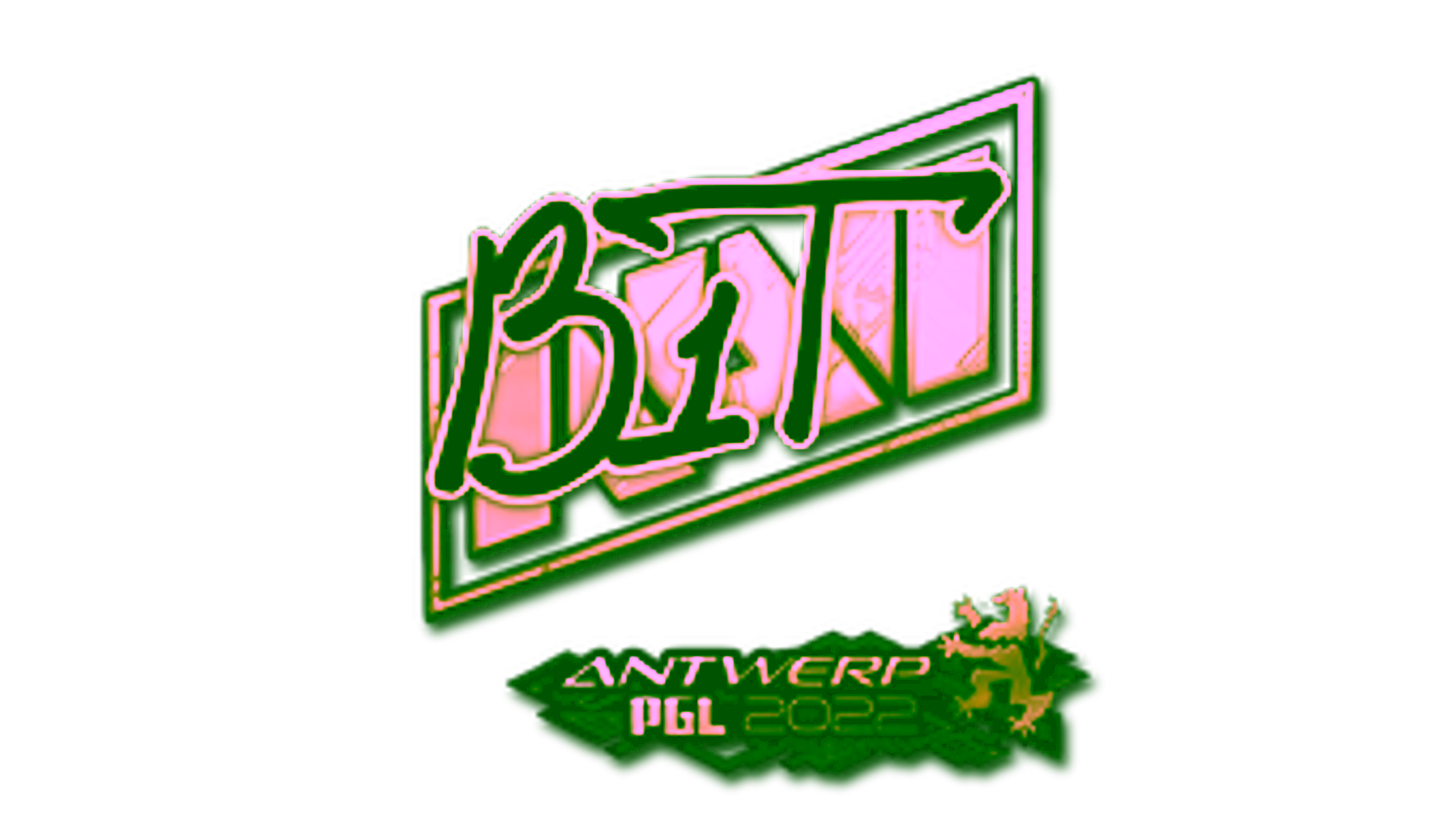 Display for Sticker | b1t (Gold) | Antwerp 2022