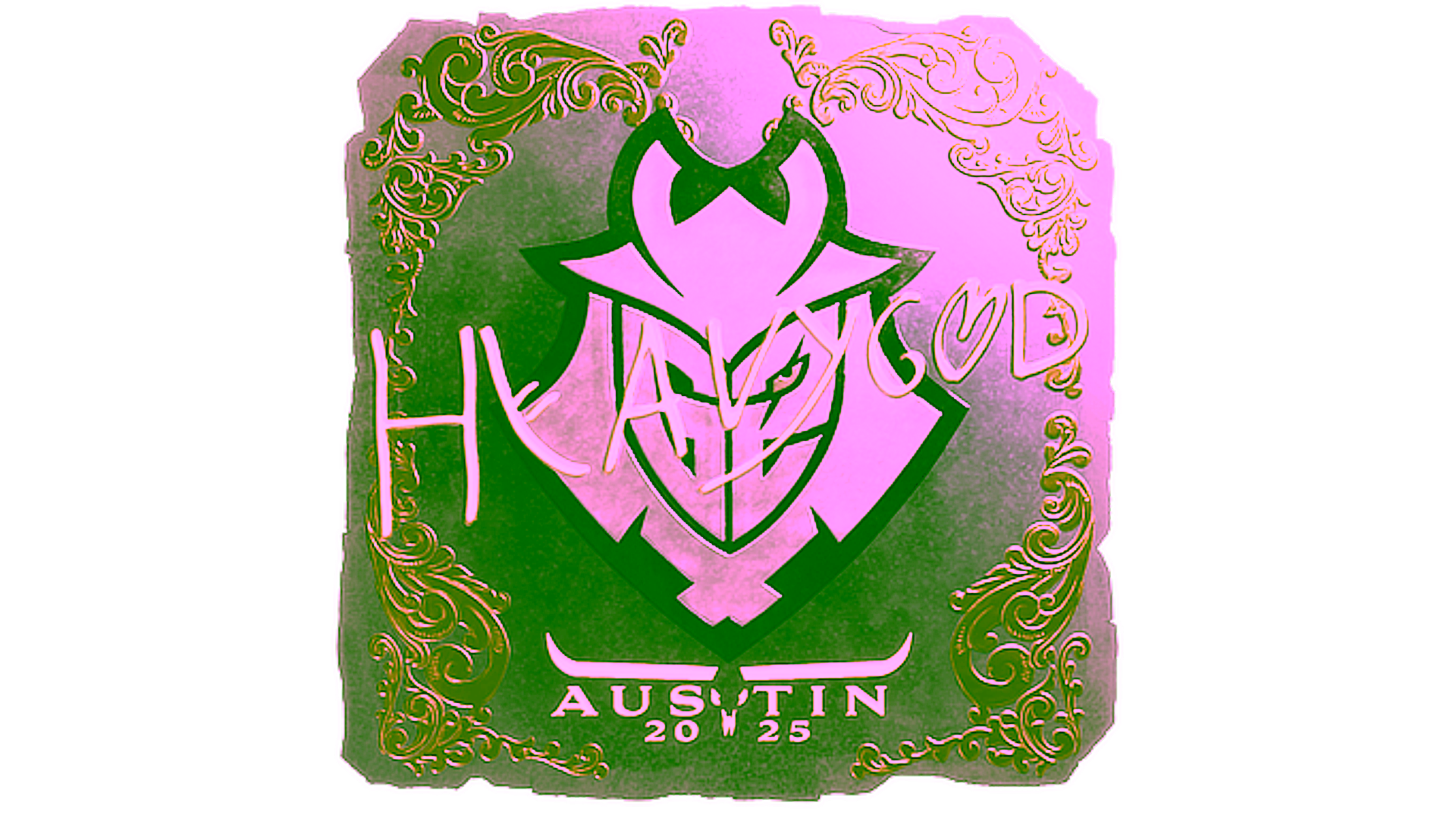 Rodyti Sticker | Heavygod (Gold) | Austin 2025
