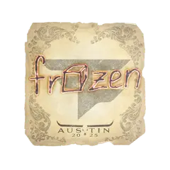 Sticker frozen Austin 2025