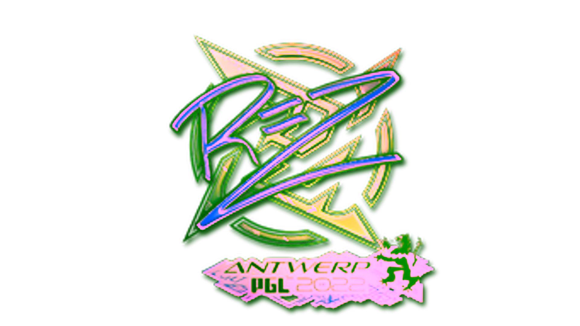 Display for Sticker | REZ (Holo) | Antwerp 2022