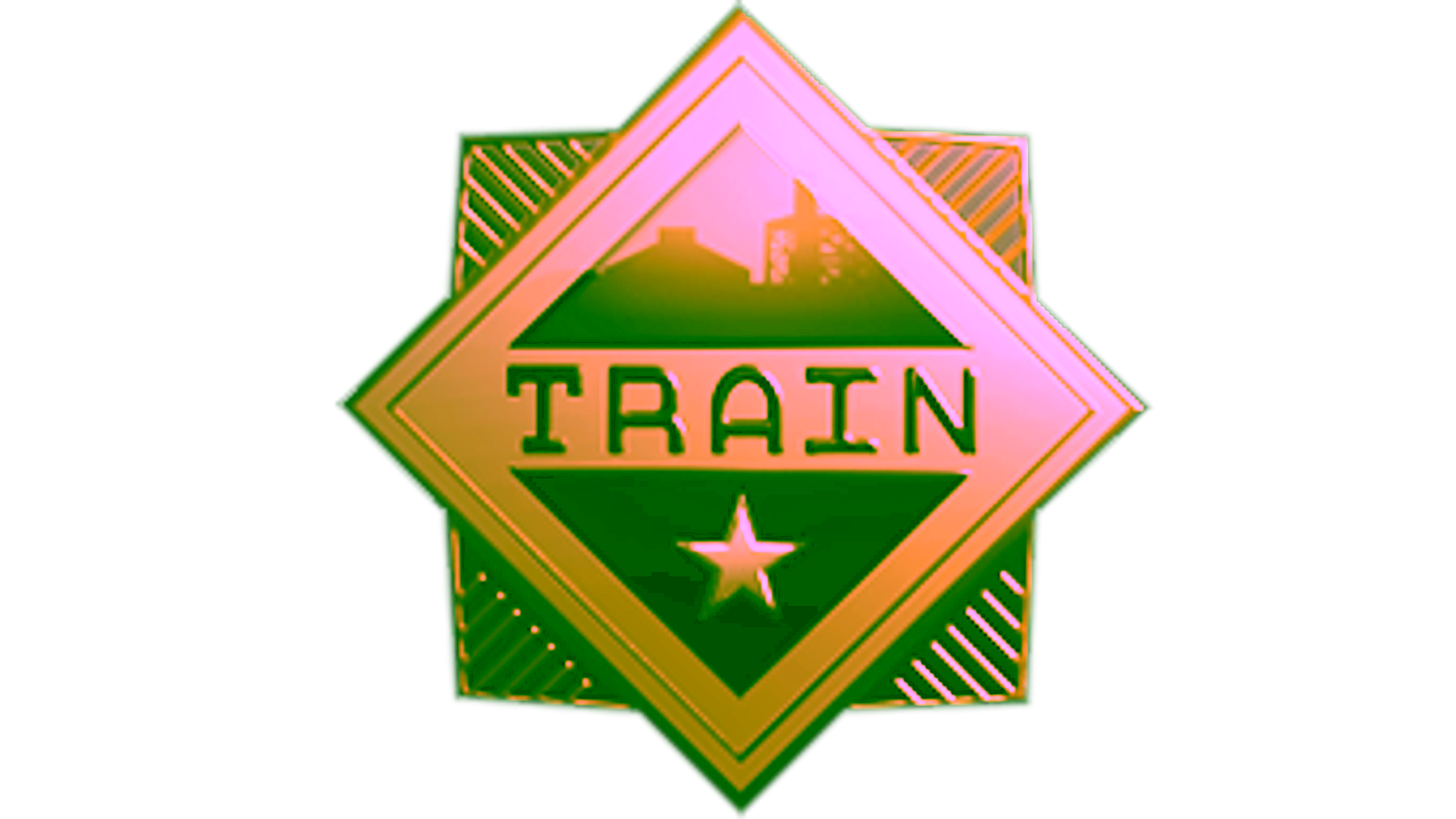 Display for Sticker | Train (Gold)