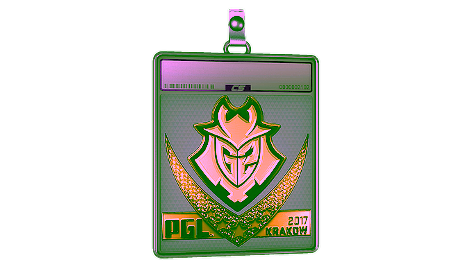 Display for Sticker Slab | G2 Esports (Gold) | Krakow 2017