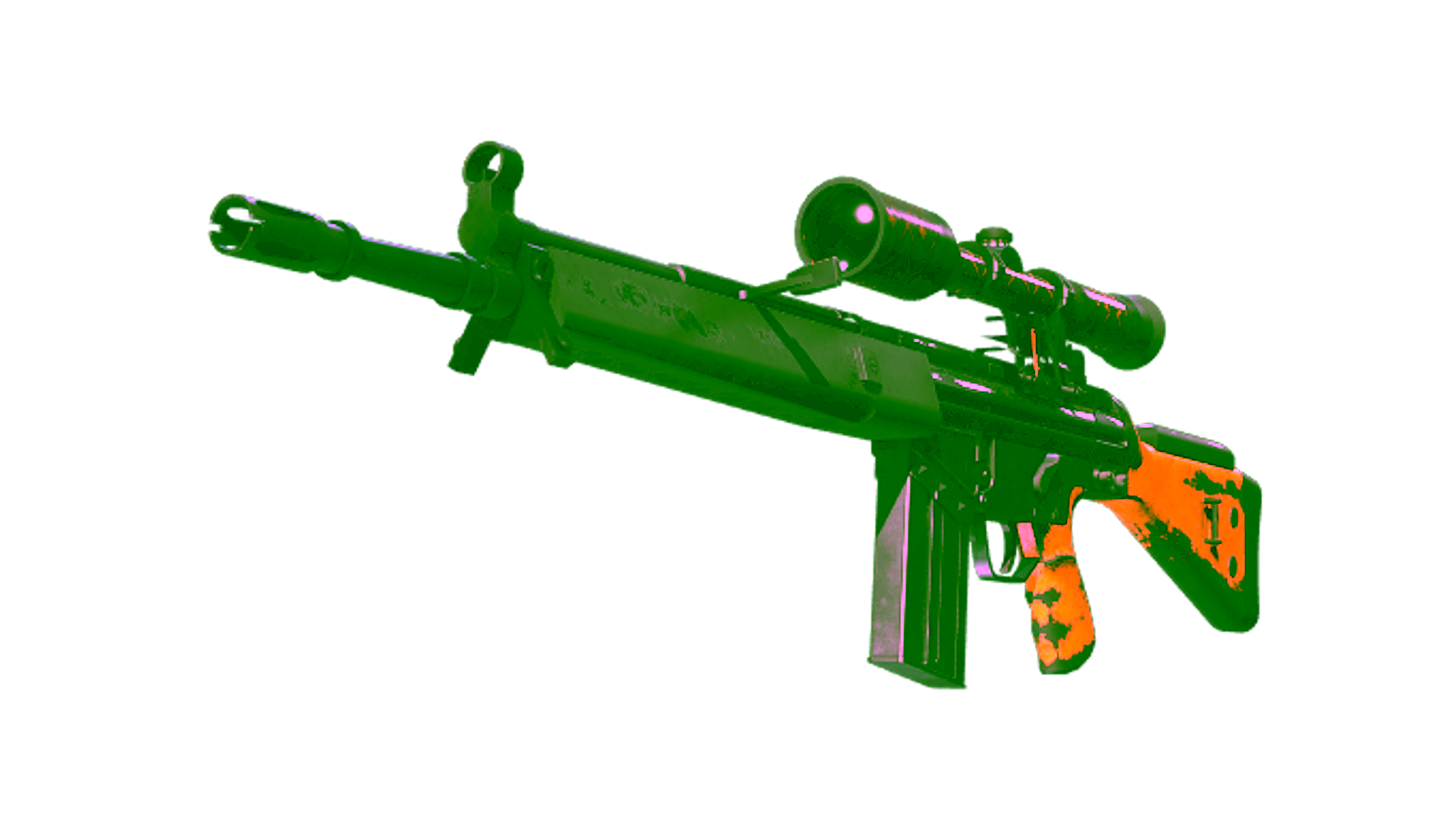 Display for Souvenir G3SG1 | Orange Kimono (Battle-Scarred)