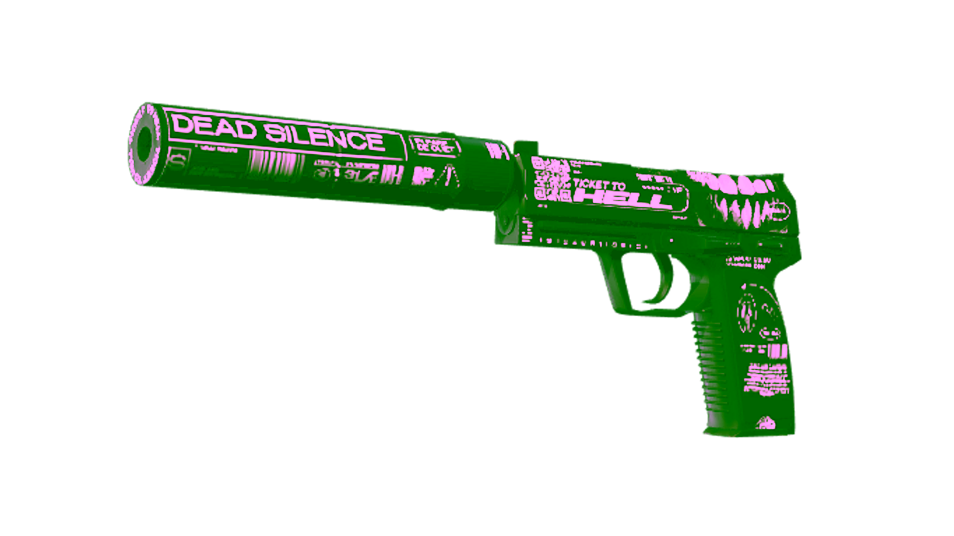 Visar för StatTrak™ USP-S | Ticket to Hell (Factory New)