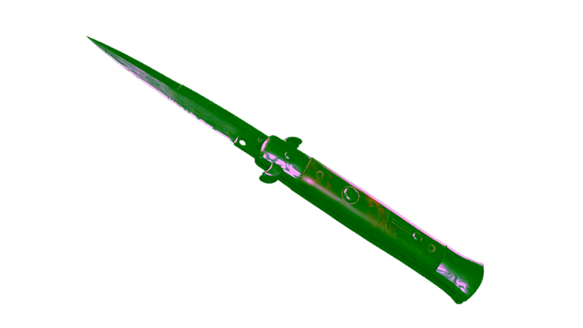 Display for ★ Stiletto Knife | Damascus Steel (Battle-Scarred)