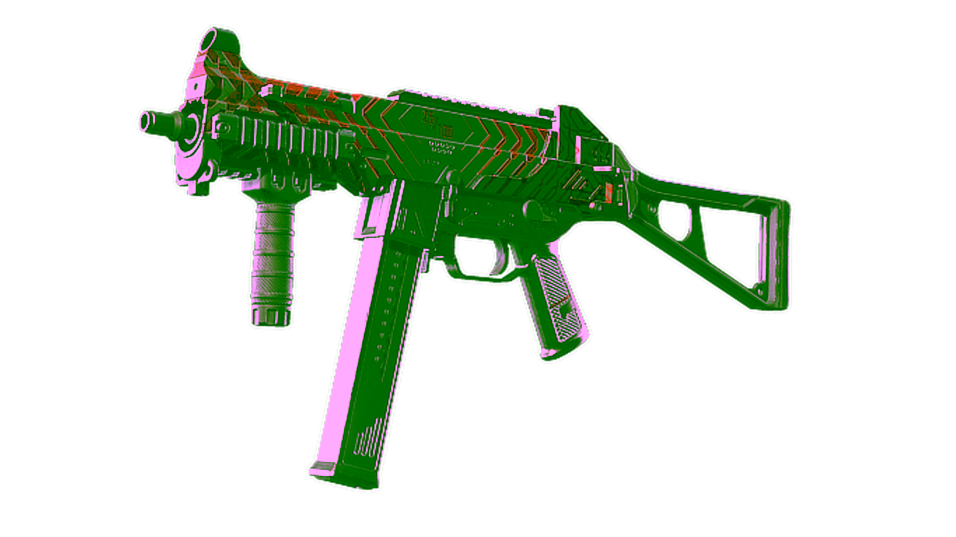 Exibição para StatTrak™ UMP-45 | Fragment (Well-Worn)