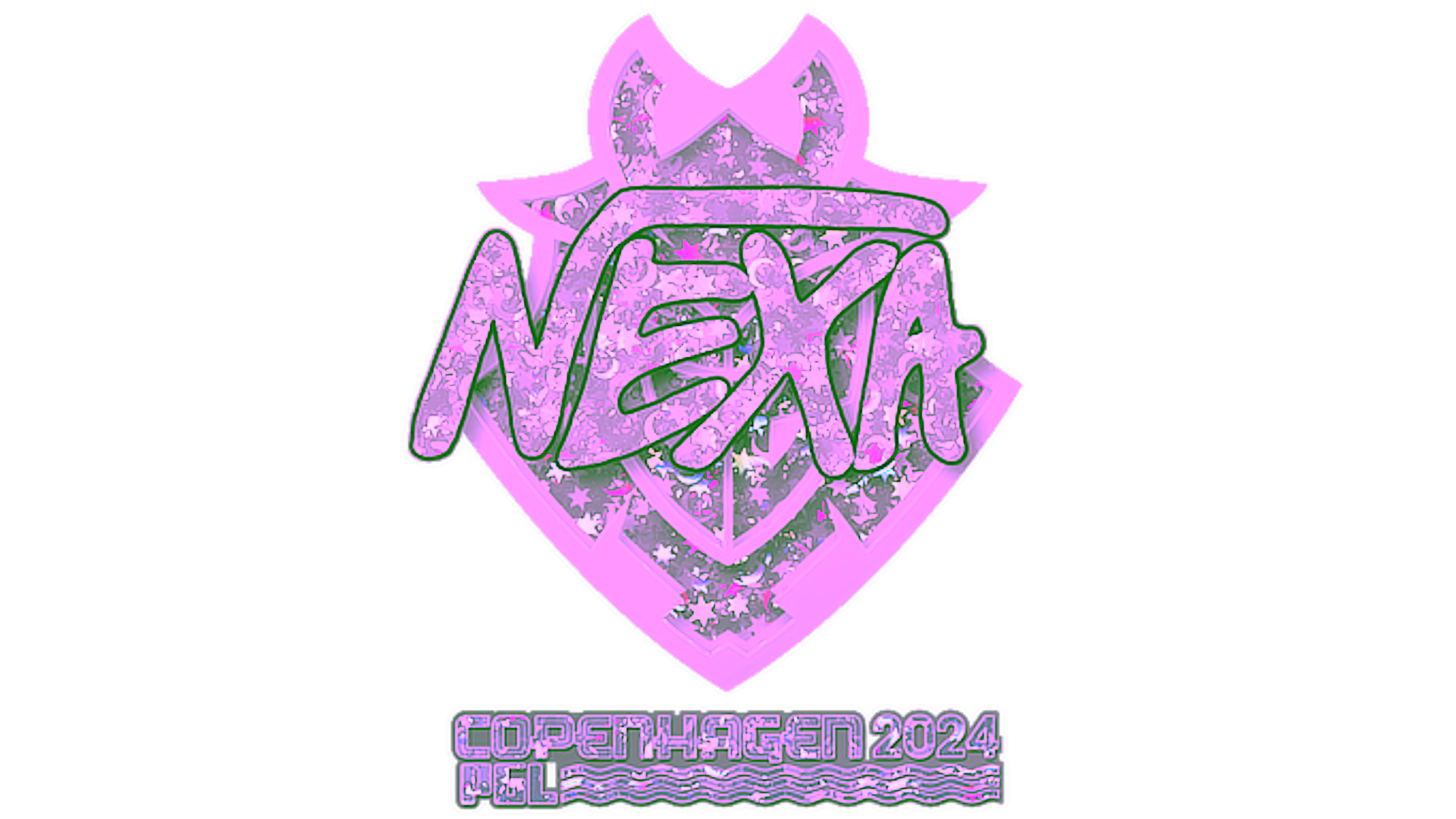 Exibição para Sticker | nexa (Glitter) | Copenhagen 2024