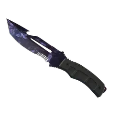 Survival Knife Doppler Black Pearl