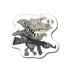 Sticker Black Shark Shooter