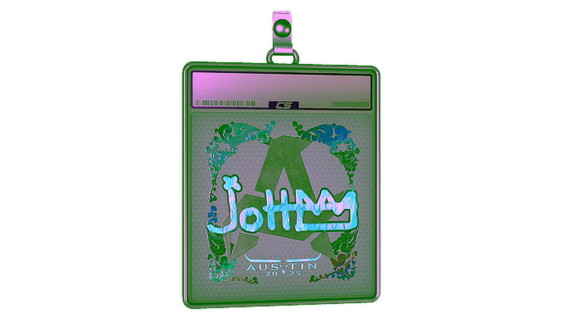 Display for Sticker Slab | jottAAA (Holo) | Austin 2025