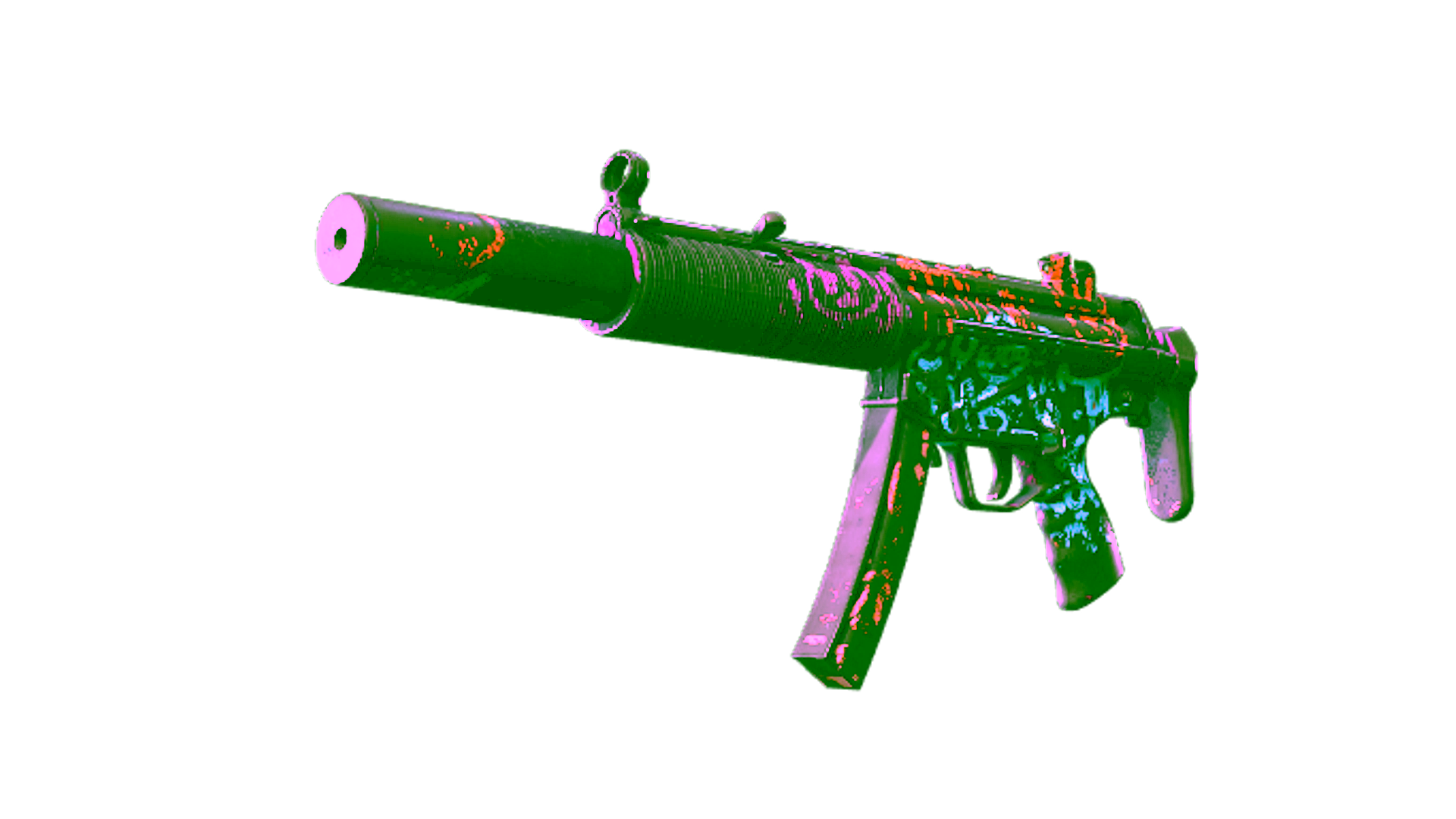Exibição para Souvenir MP5-SD | Neon Squeezer (Battle-Scarred)