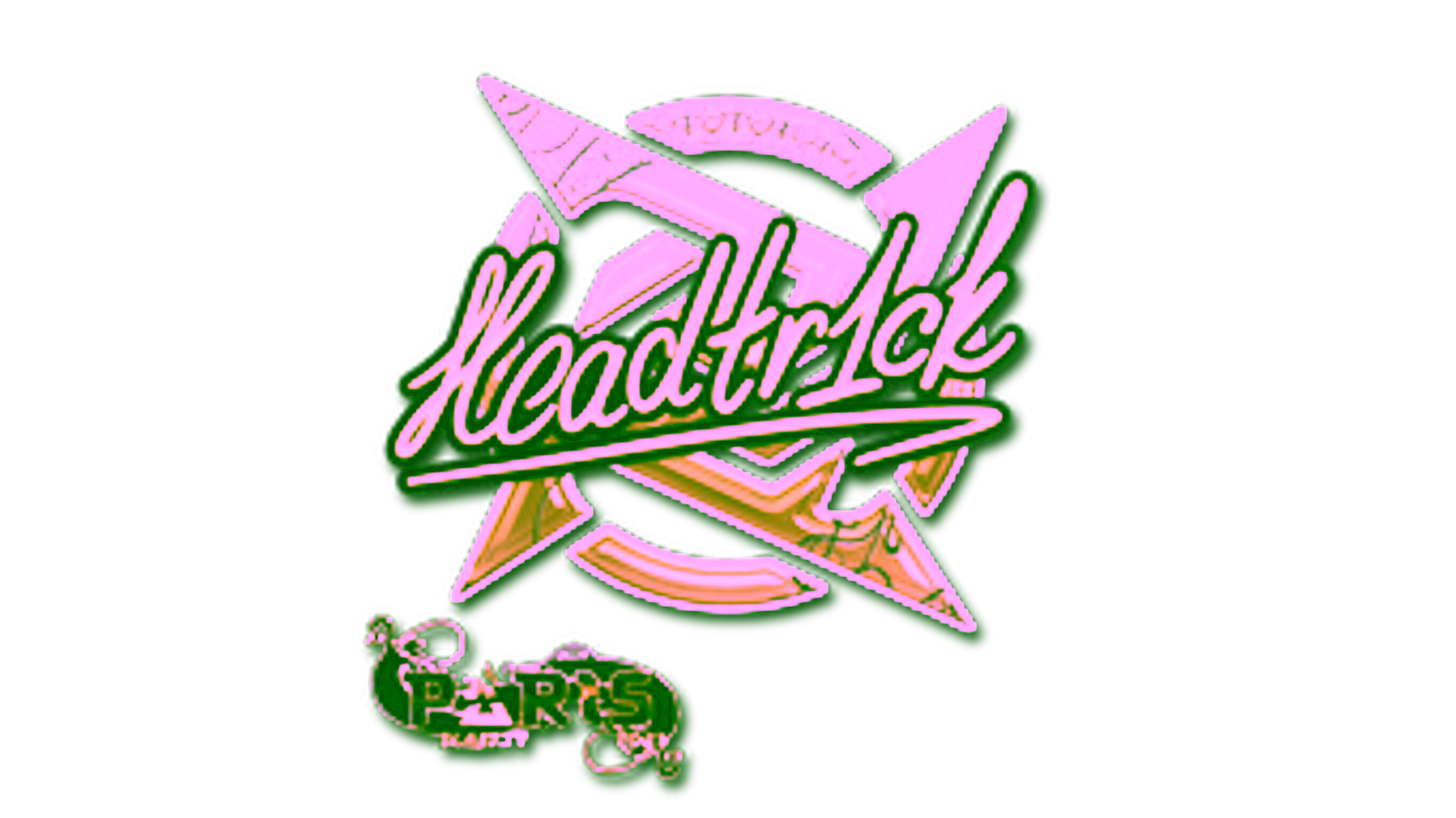 Display for Sticker | headtr1ck (Gold) | Paris 2023