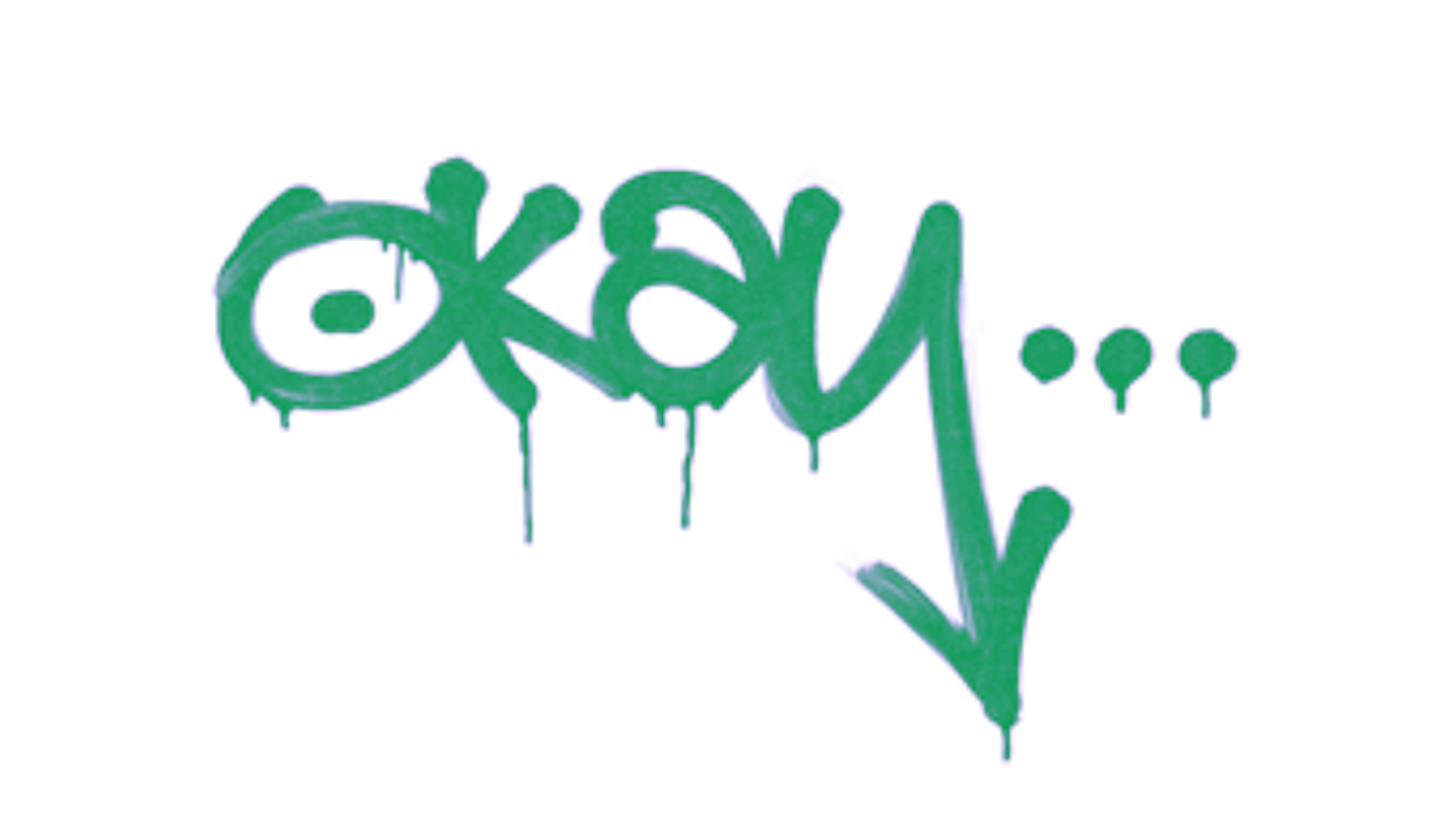 Display for Sealed Graffiti | Okay (Frog Green)