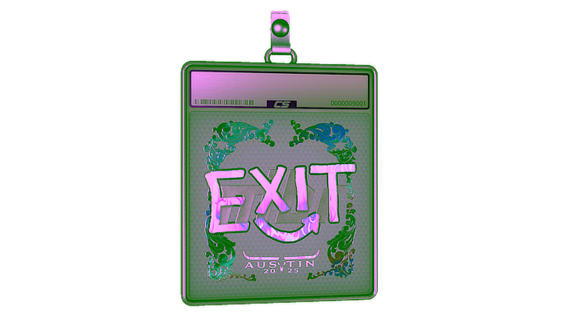 Visar för Sticker Slab | exit (Holo) | Austin 2025