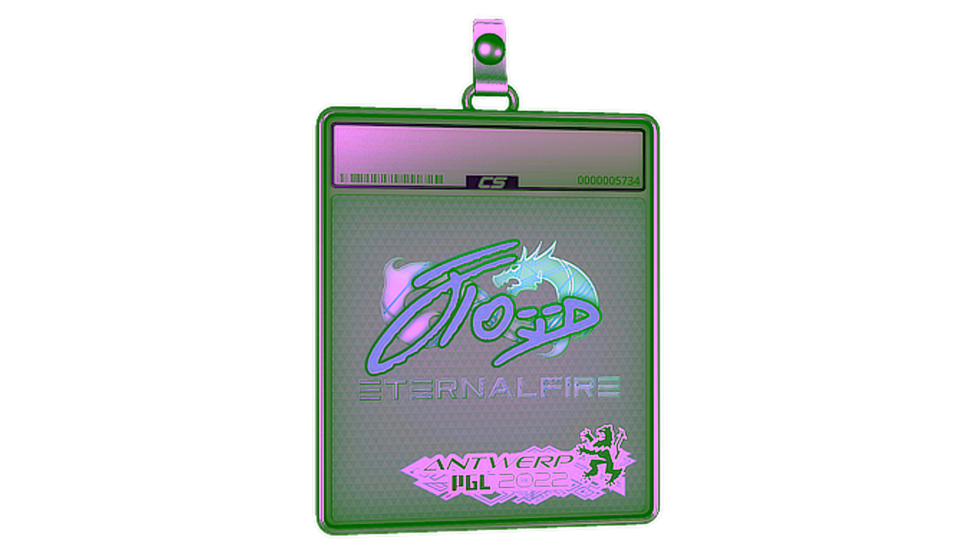 Display for Sticker Slab | xfl0ud (Holo) | Antwerp 2022