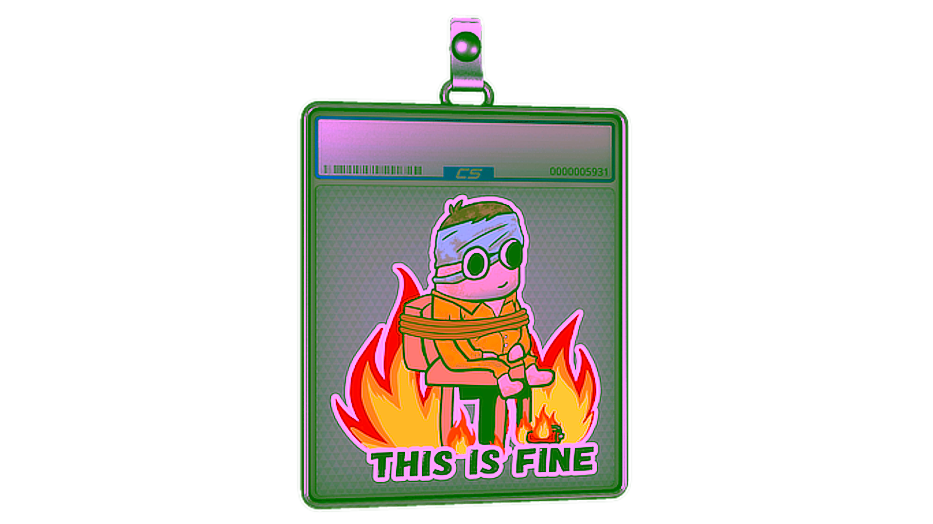 Exibição para Sticker Slab | This Is Fine (H)