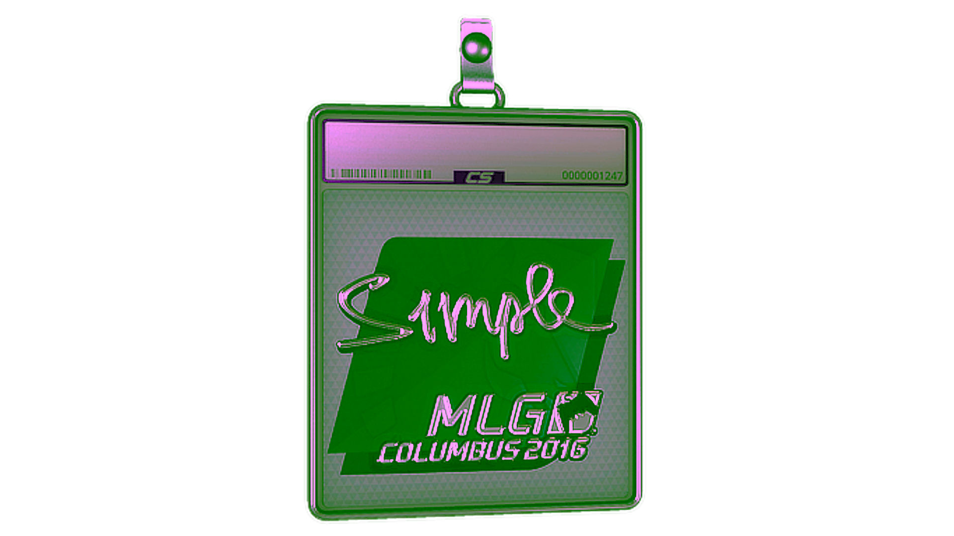 Display for Sticker Slab | s1mple (Foil) | MLG Columbus 2016