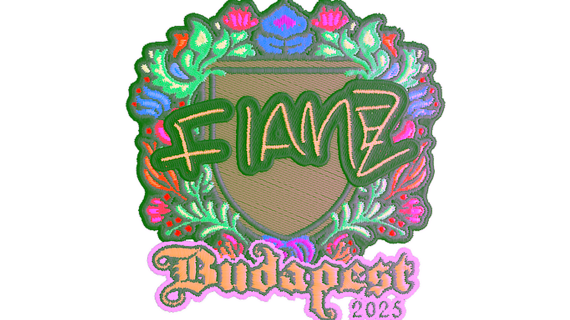 Display for Sticker | FlameZ (Embroidered) | Budapest 2025