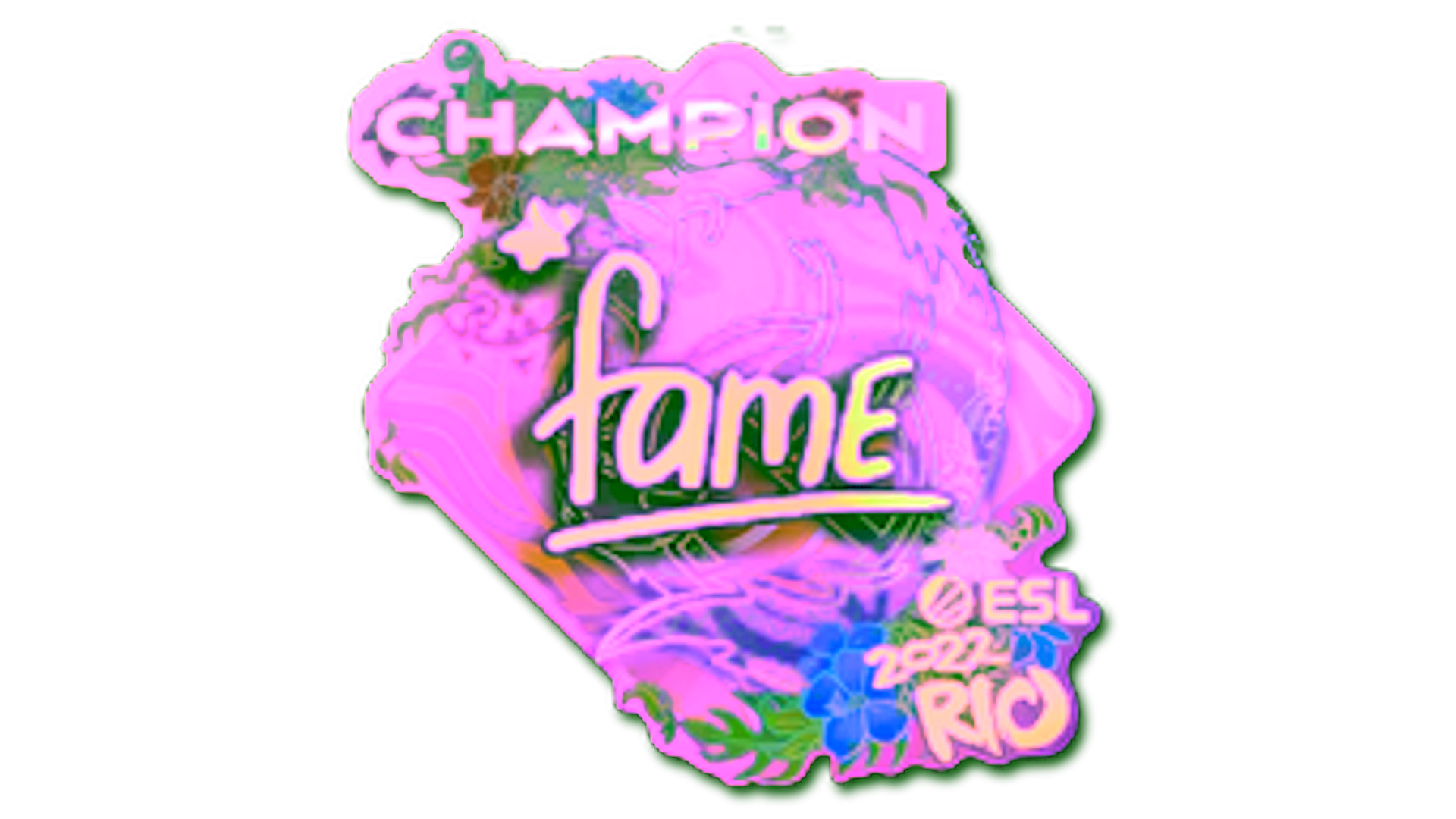 Display for Sticker | fame (Holo, Champion) | Rio 2022