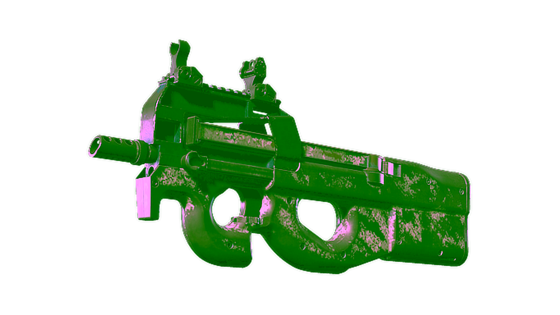 Display for Souvenir P90 | Blue Tac (Battle-Scarred)